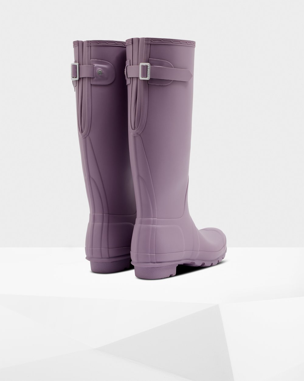 Womens Tall Rain Boots - Hunter Original Back Adjustable (42MPUITXA) - Purple